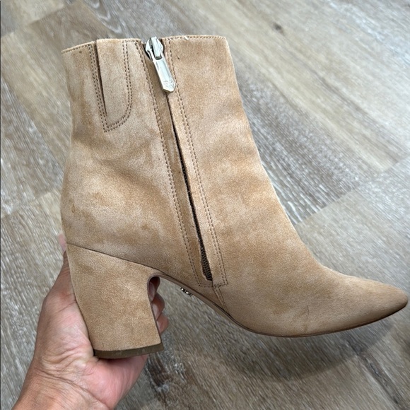 Sam Edelman Size 6.5 Tan Ankle Boots with Side Zipper - Picture 10 of 12